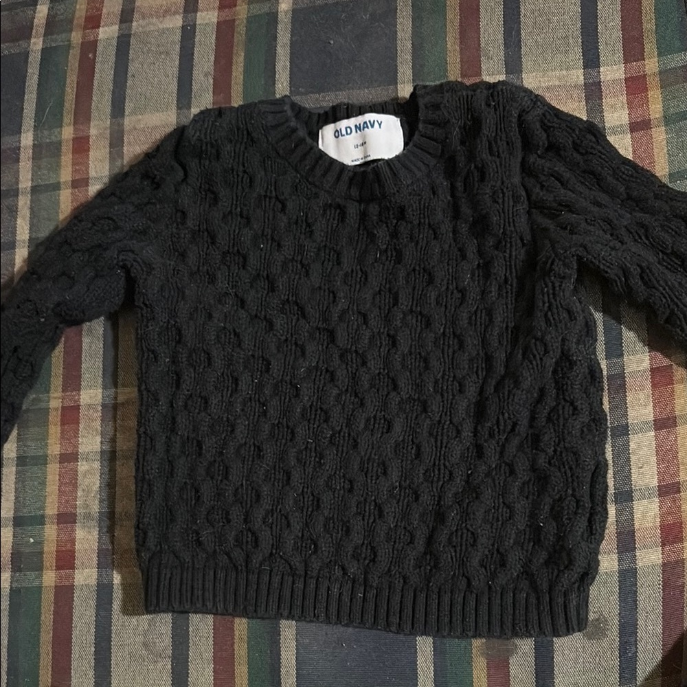 Old Navy Black Cable Knit Sweater